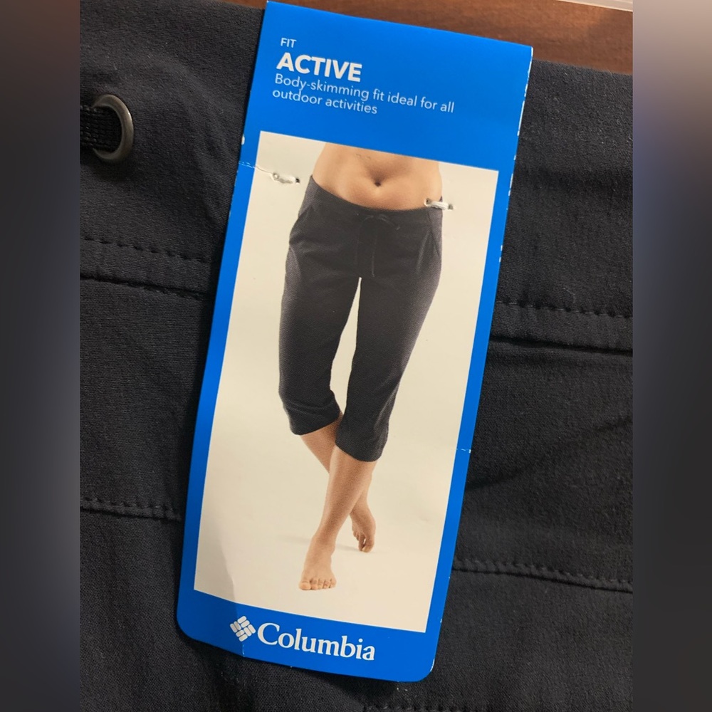 NWT Black Columbia Anytime Outdoor Capris 24W